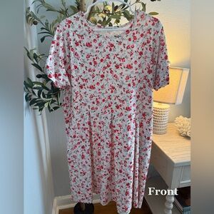 Floral Spring Dress - Red, Pink & White